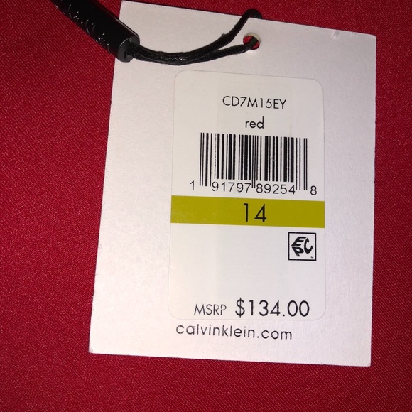 Calvin Klein Beautiful Red Dress - Picture 4 of 4